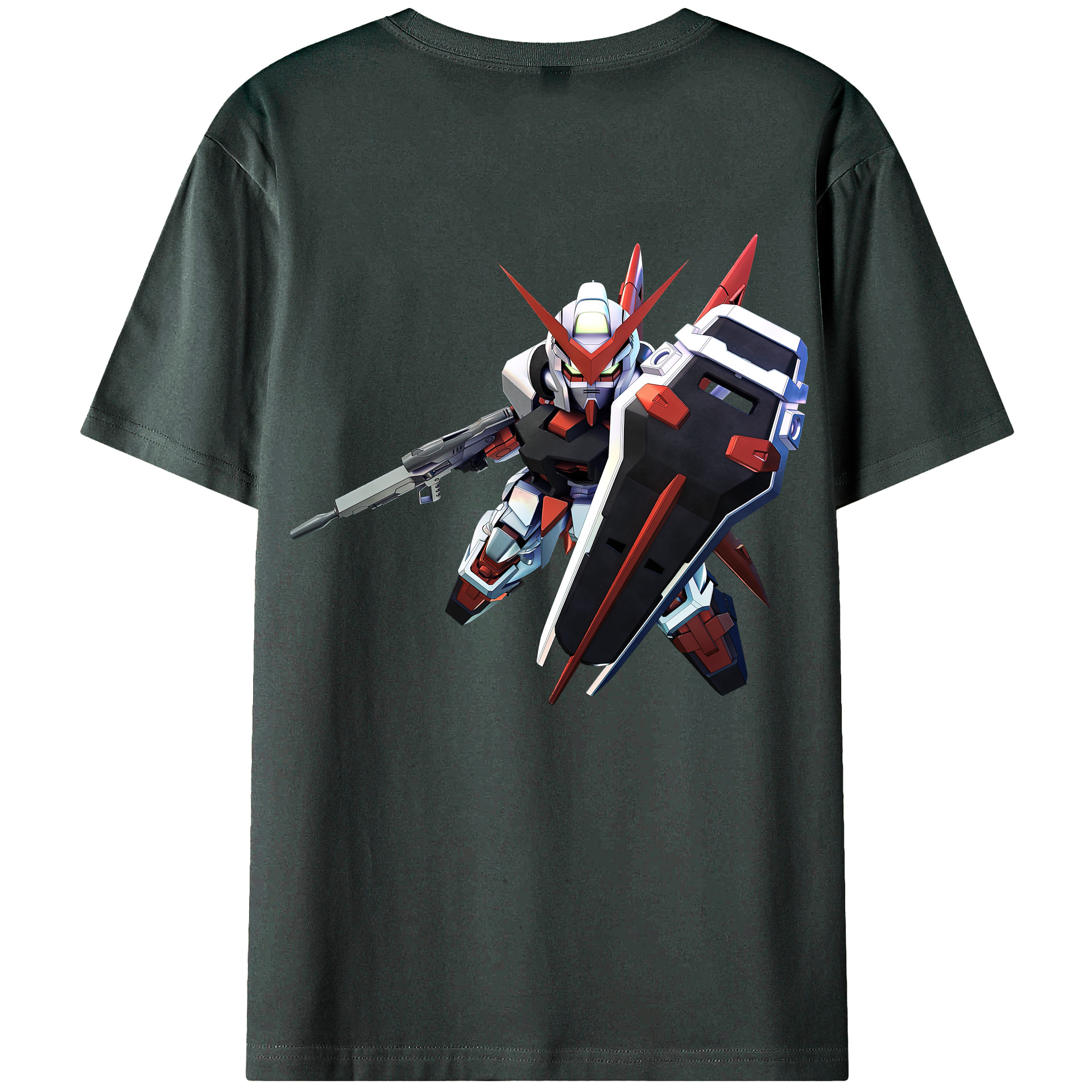 （画像用） 機動戦士ガンダム Mobile Suit Gundam 綿100％ メンズ半袖Tシャツ（バックプリント） 通気性
